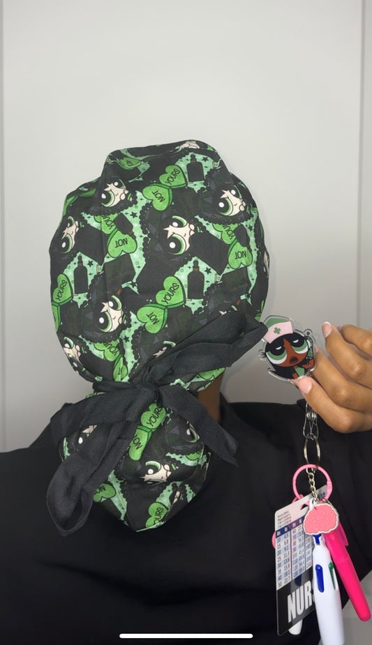 Powerpuff Girls Ponytail Scrub Cap